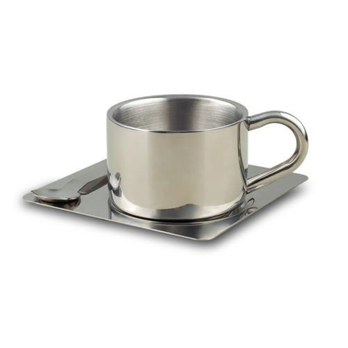 Industrial design metal coffee mug set