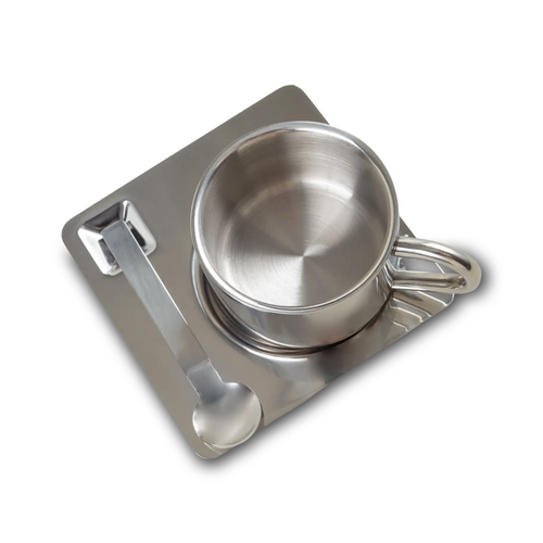 Industrial design metal coffee mug set