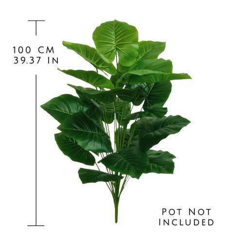 Artificial faux plant with 18 leaves