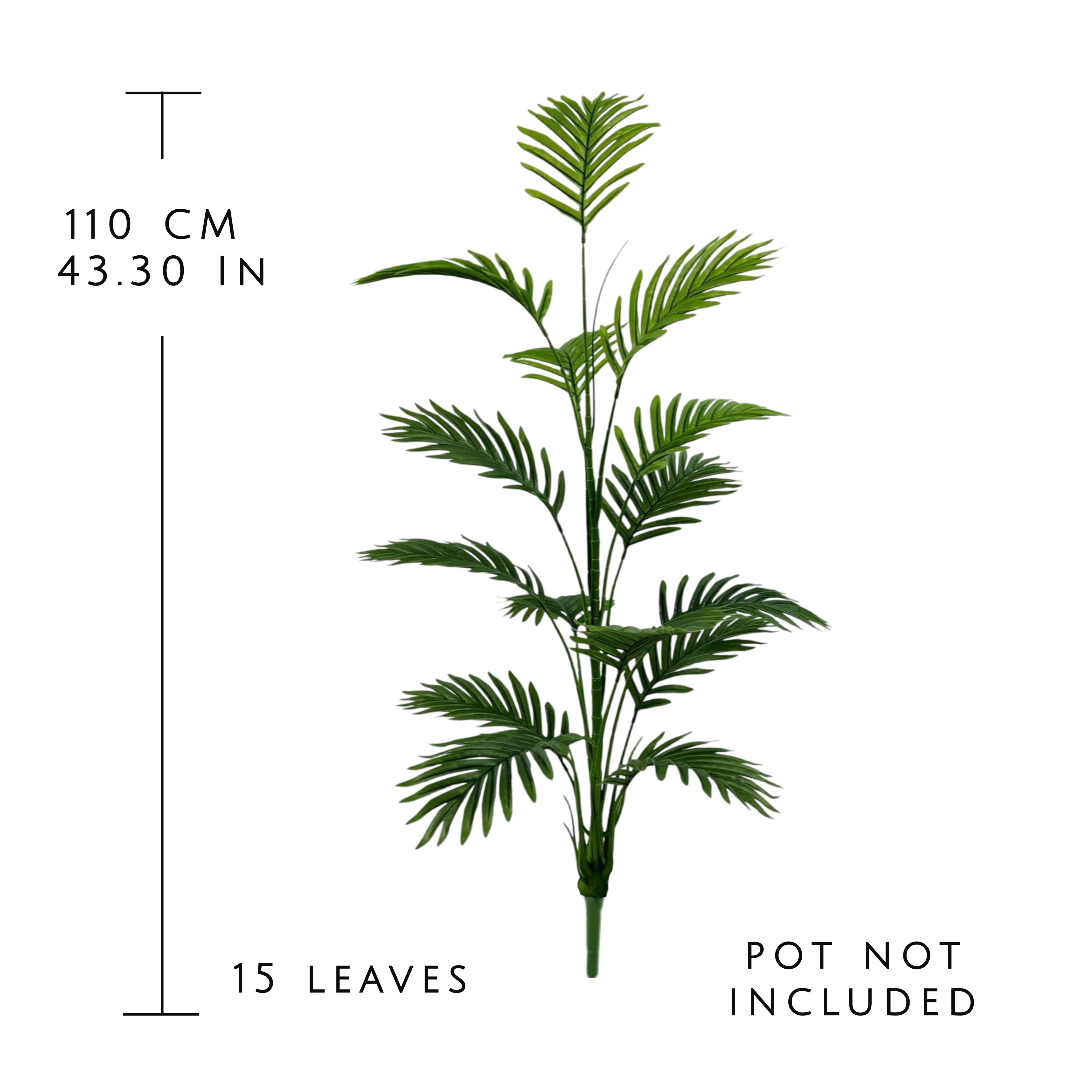 Artificial Palm Plant with 15 Leaves